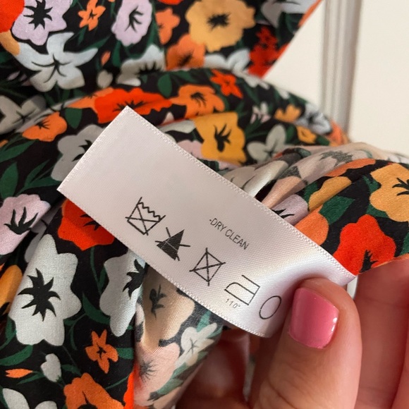 AGUA by AGUA BENDITA La Fania Horizonte Floral Cotton Mini Dress Size XS - Picture 12 of 13